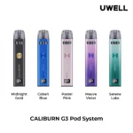 正版Uwell Caliburn G3 Kit咖哩棒G3小煙主機套裝/G3空油倉｜藍色套裝