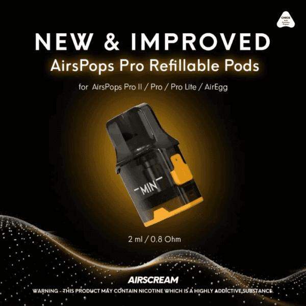 airpops1.jpg 全新Airscream Airspops Pro II 氣泡2代可調瓦電子煙註油主機|空倉煙彈:圖片 1