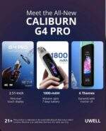 UWELL CALIBURN G4 PRO 咖哩棒電子煙主機套裝｜850mAh大電量 G4 GPP倒灌系統；18W三段功率調節 (含0.6Ω/0.9Ω霧化芯)：圖片 2