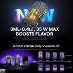 UWELL Caliburn G3 PRO 旗艦電子煙主機套裝｜全屏UI介面 35W高功率｜1000mAh大電量 雙啟動模式 (附0.4Ω/0.9Ω煙彈)：圖片 3